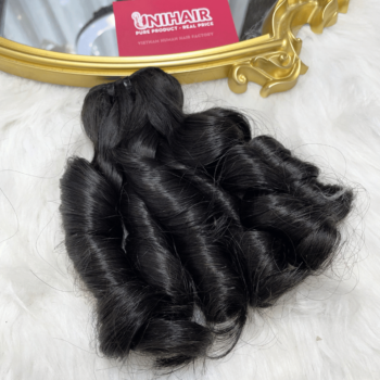 Alternative view of Double Drawn Finger Curly Remy Weft Hair
