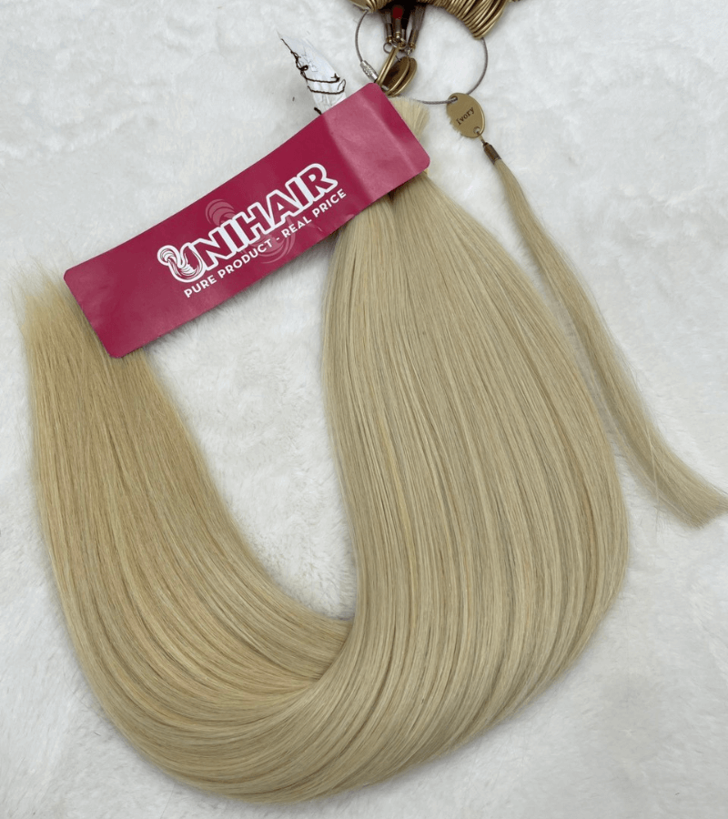 Straight Bulk Hair Extensions Ivory Color