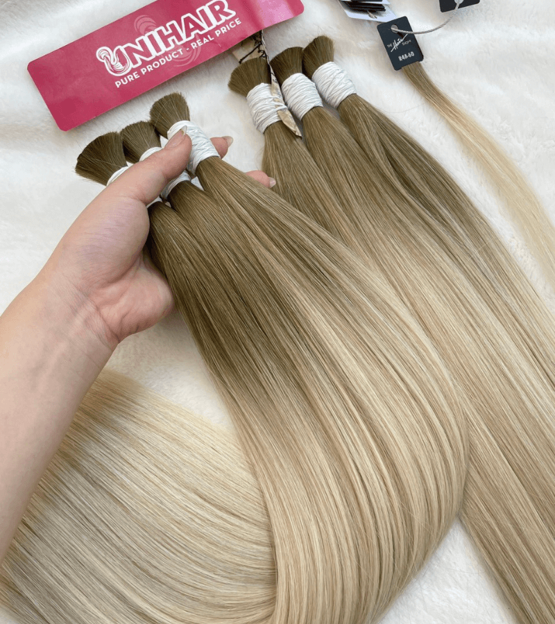 Straight Bulk Hair Extensions #R4A/60 Color