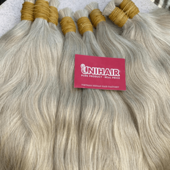 bulk hair extensions natural white grey human hair bundles