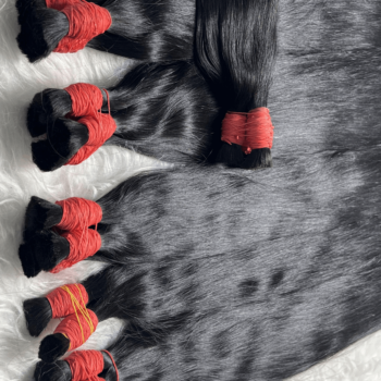 Alternative view of Bleached Black Double Bulk Hair