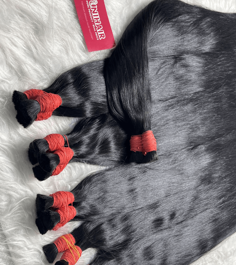 Bleached Black Double Bulk Hair