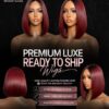 Burgundy Bob Wig 10 Inches - Bone Straight Ombre Closure Wig