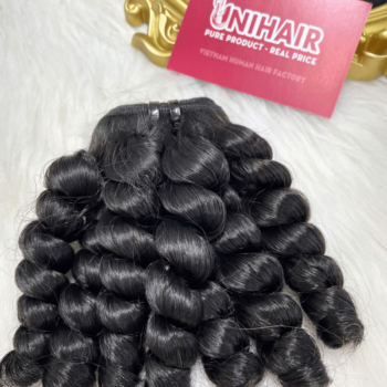Alternative view of Double Drawn Ring Curly Remy Weft Hair
