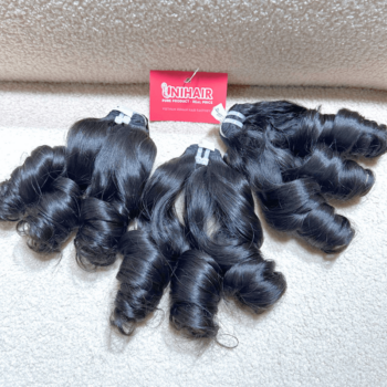 natural color bouncy curly raw hair weft