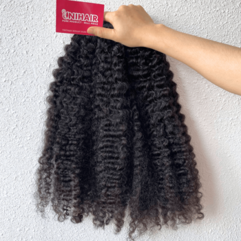 Alternative view of Natural Color Kinky Curly Raw Hair Weft