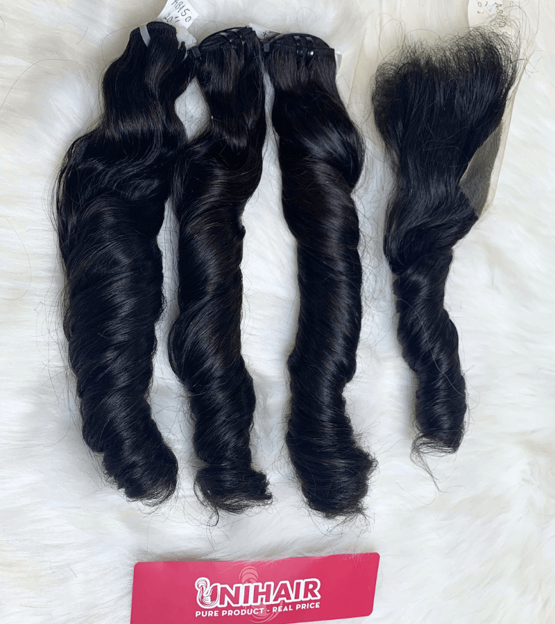 Natural Color Natural Wavy 2 Raw Hair Weft