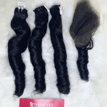 Alternative view of Natural Color Natural Wavy 2 Raw Hair Weft