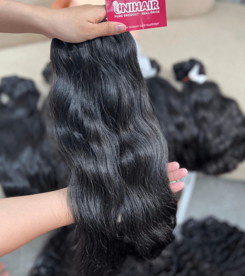 Natural Color Natural Wavy 3 Raw Hair Weft