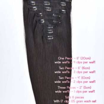 Natural Straight Fabric Clip-In Hair Extensions