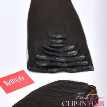 Natural Straight Fabric Clip-In Hair Extensions