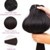 Natural Straight Fabric Clip-In Hair Extensions