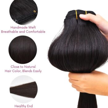 Natural Straight Fabric Clip-In Hair Extensions