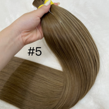 Alternative view of Straight Bulk Hair Extensions #5 Color