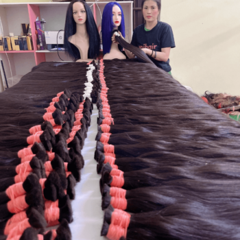 Alternative view of Non-Bleaching Black Hair Double Platinum Bulk Hair Material