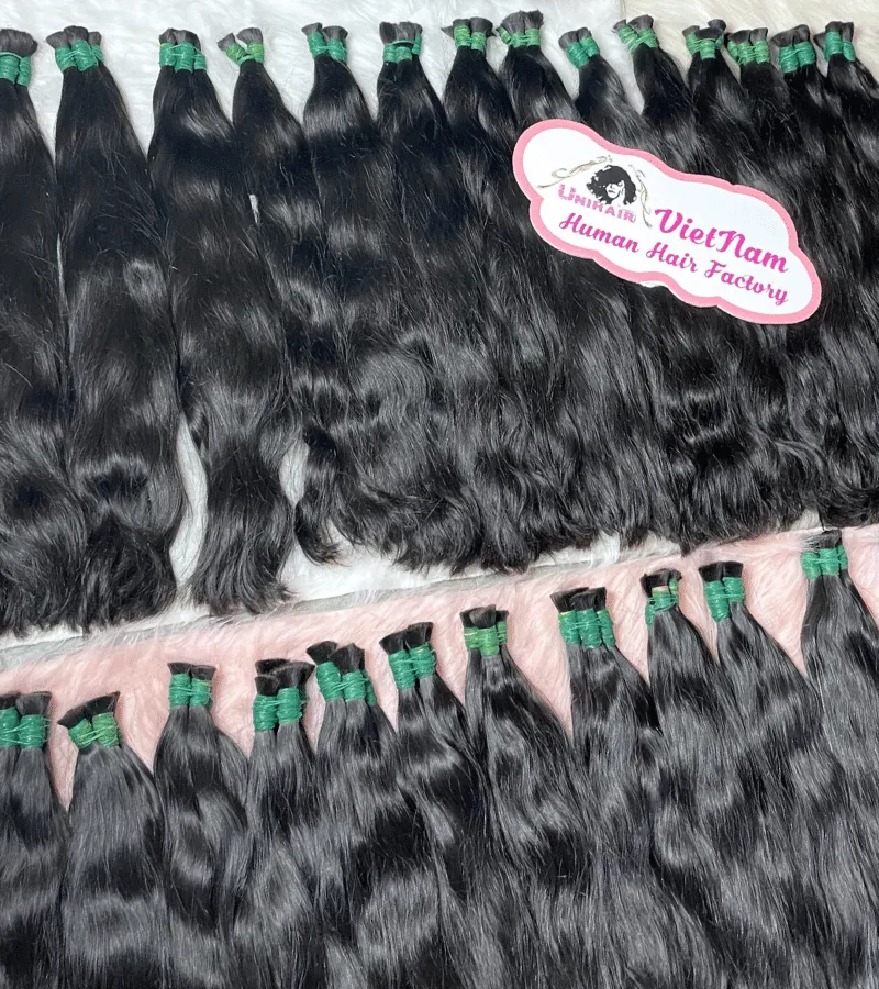Vietnam Original Wavy Double Platinum Bulk Hair Material