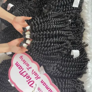 remy hair bulk human hair bundle double standard deep curly hair 3