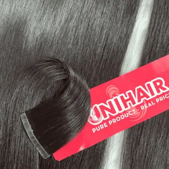 Alternative view of Seamless Clip in Hair Extensions with Natural Color Straight Hair