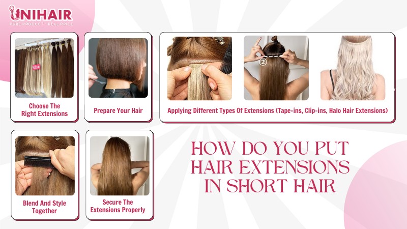 how do you put hair extensions in short hair