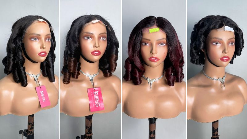 Bouncy Curly Bob Wigs by Unihairvn