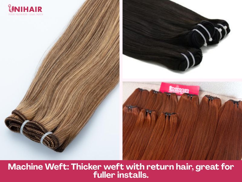 hand tied vs machine weft