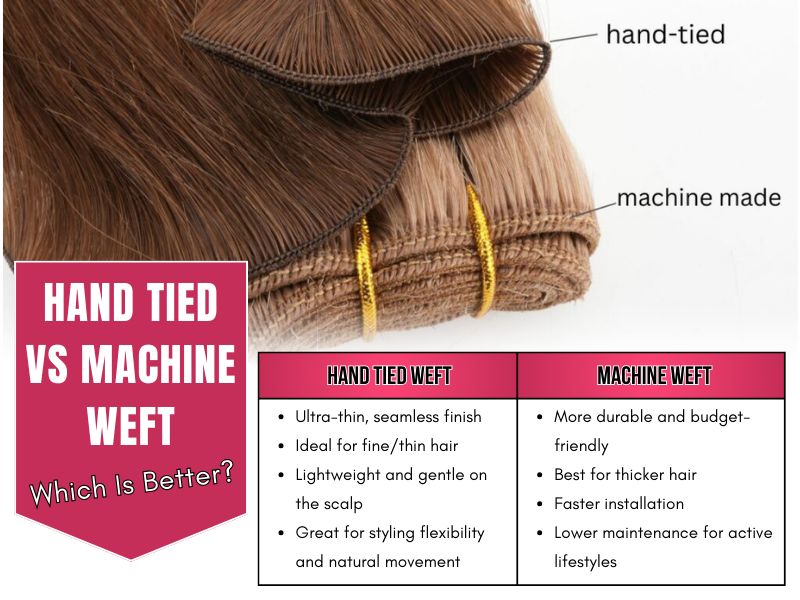 Hand Tied vs Machine Weft Hair Which Is Better