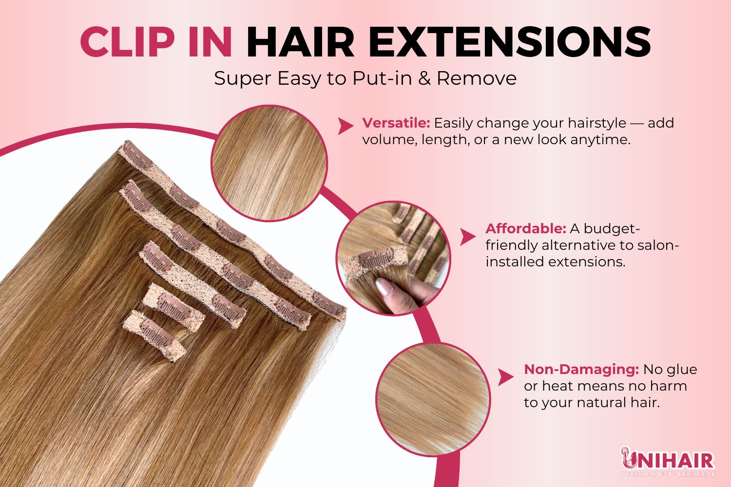 how to put in clip in hair extensions