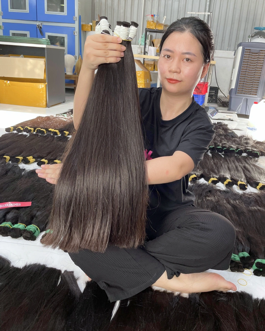 Cabelo Bulk Remy do Vietnã - Qualidade Premium e Preço de Fábrica 11 Bulk Hair - Extra Double