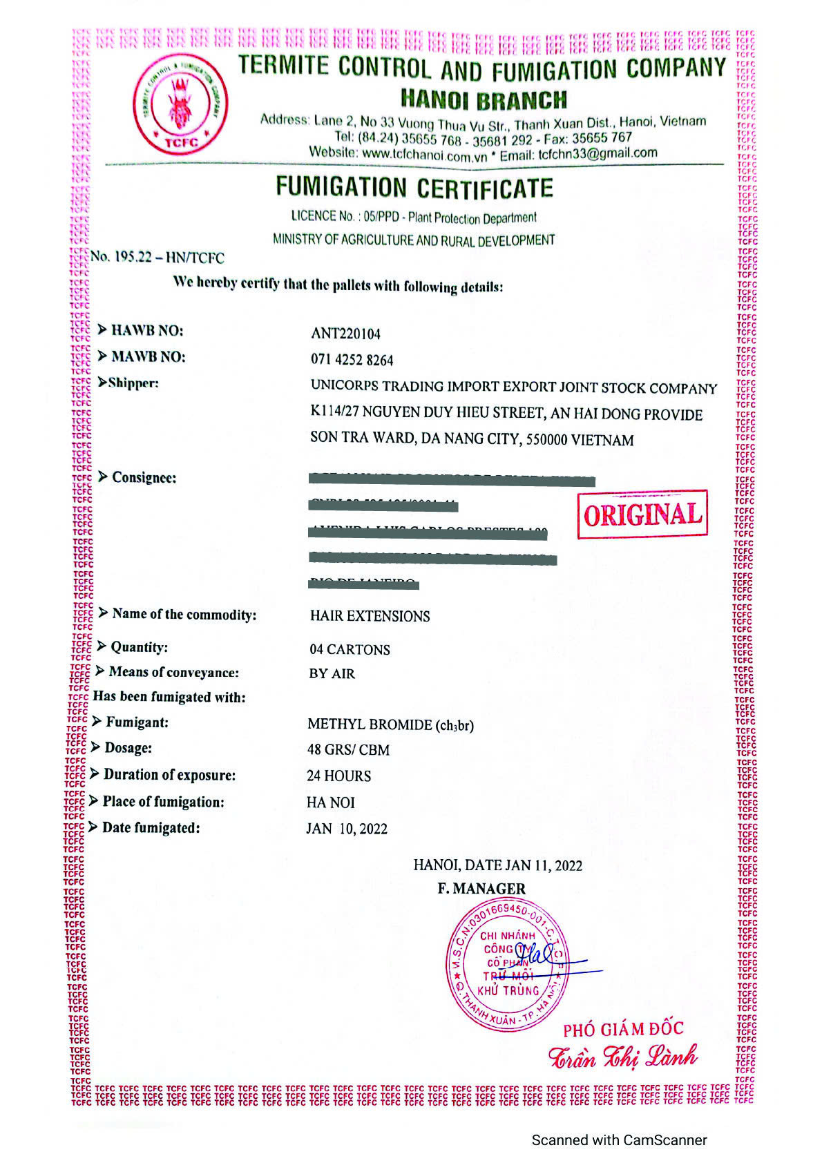certificate