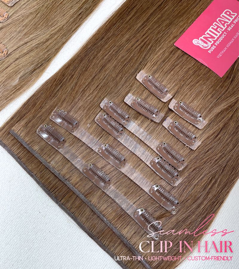 24 Inch Seamless Clip-In Hair Extensions
