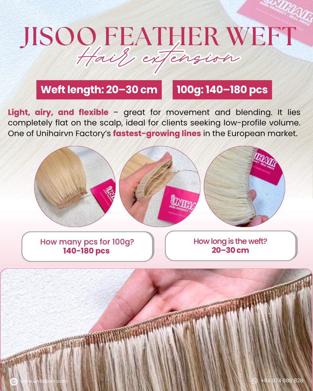 JISOO Hand-Tied Weft Extensions JISOO Hand-Tied Weft Extensions