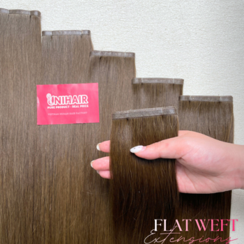 Flat weft hair