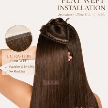 flat tip hair extensions color 2 dark brown 20 inches double drawn 7