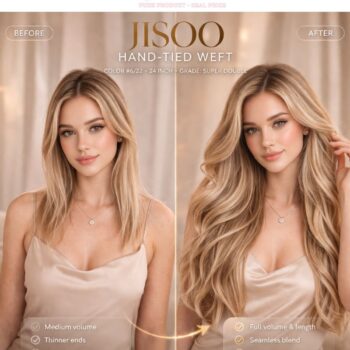 JISOO Hand-Tied Weft Extensions