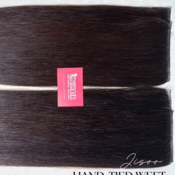 jisoo hand tied weft extensions natural black 3