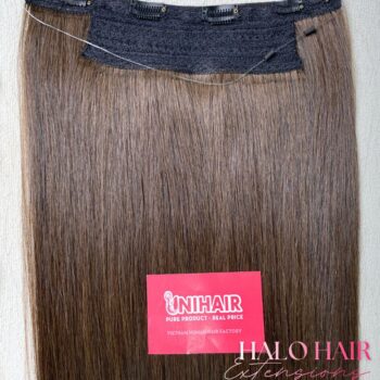 Natural Black Halo Hair Extensions 24” 180g