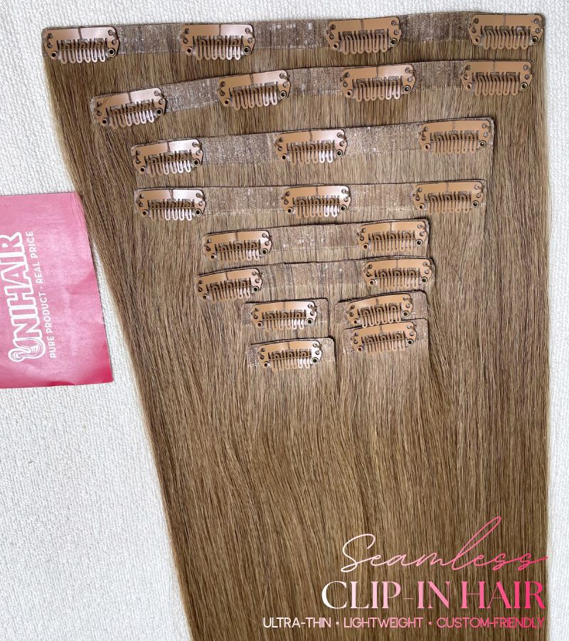seamless clip in human hair extensions
