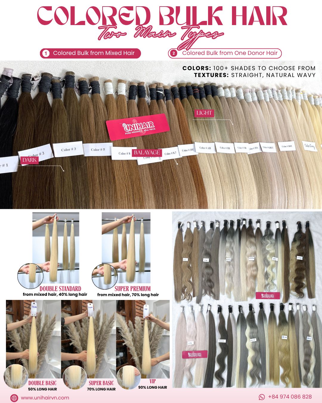 colored bulk hair