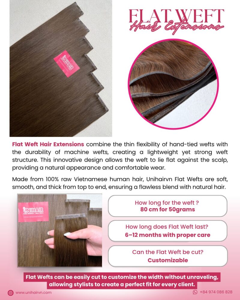 Flat Weft Hair Extension