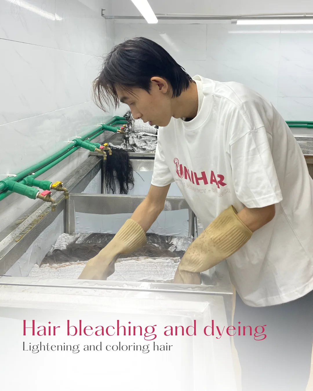 Hair bleaching and dyeing