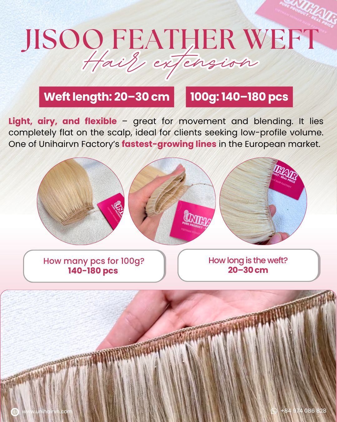 jisoo feather weft