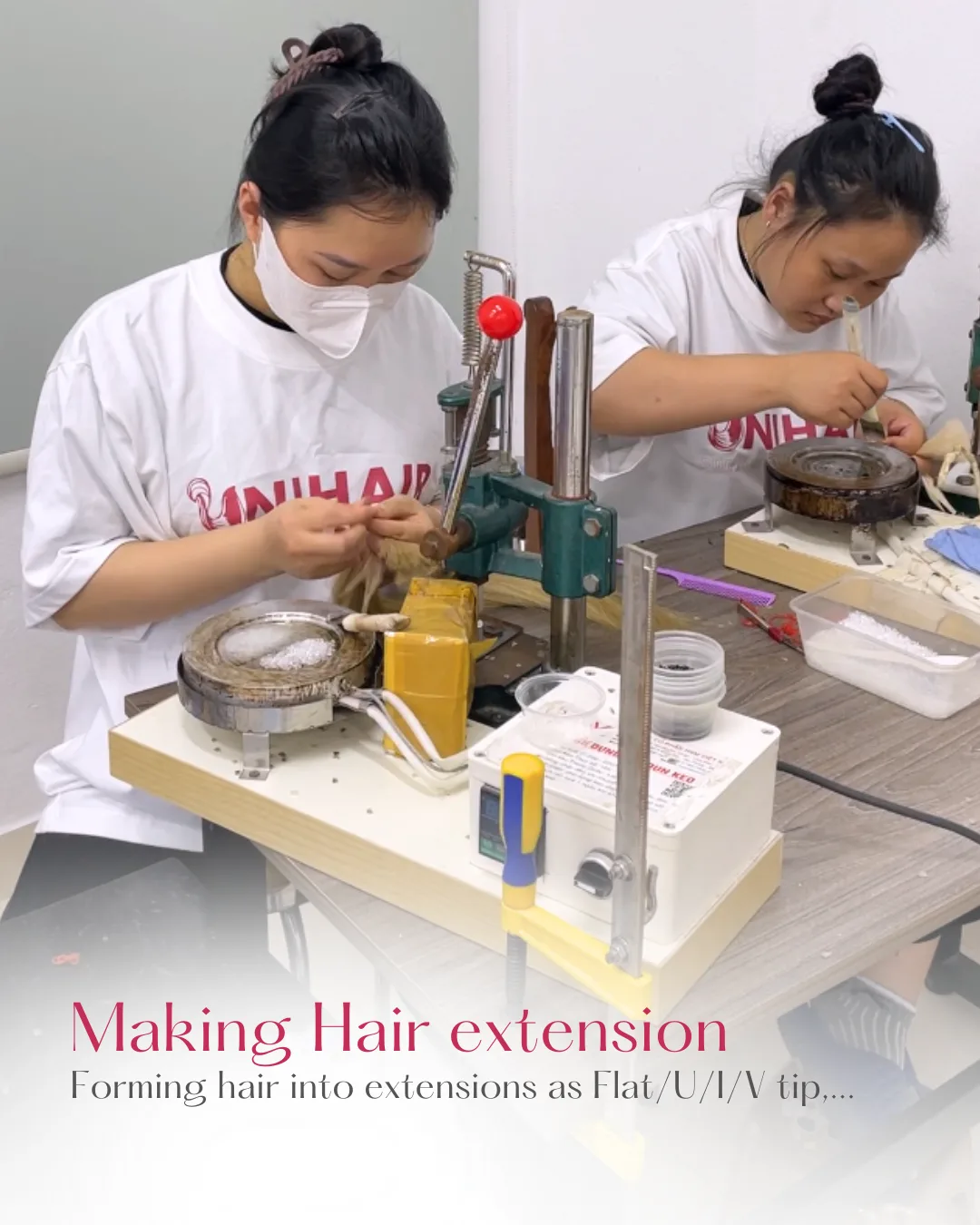 Making hair extensions