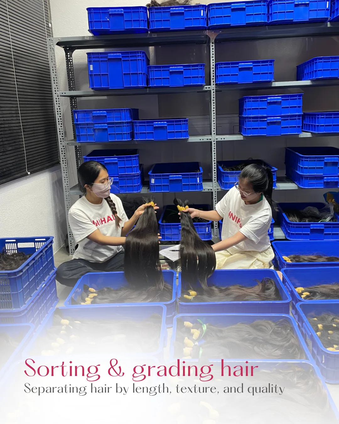 Sorting and grading hair