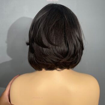Layered Bob Wig 8 Inches - 5x5 Closure Natural Color Wig Unihairvn