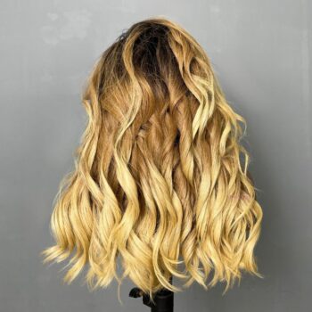 Ombre Golden Blonde Body Wave Wig 18 Inches - 13x6 HD Frontal Wig