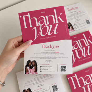 Custom Thank You Cards For Private Label Hair Packaging | Unihairvn