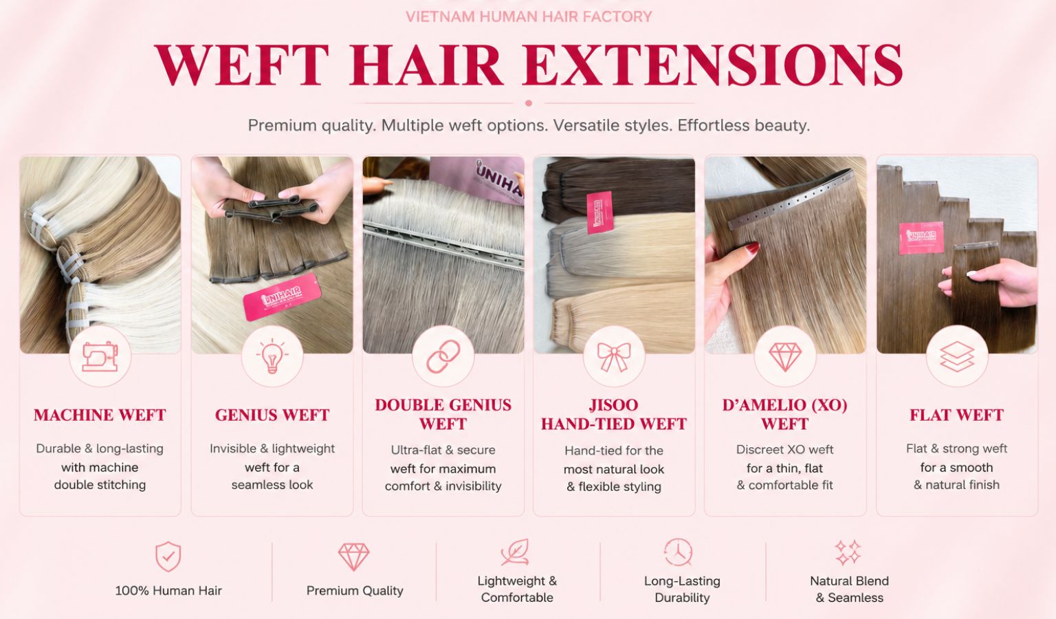Weft Hair Extensions