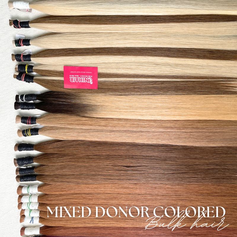 Mixed Donor Colored Bulk Hair