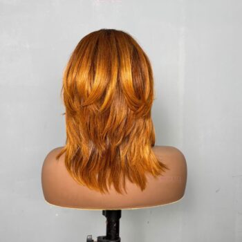 Ombre Ginger Bob Wig 10 Inches | Layered Closure Wig