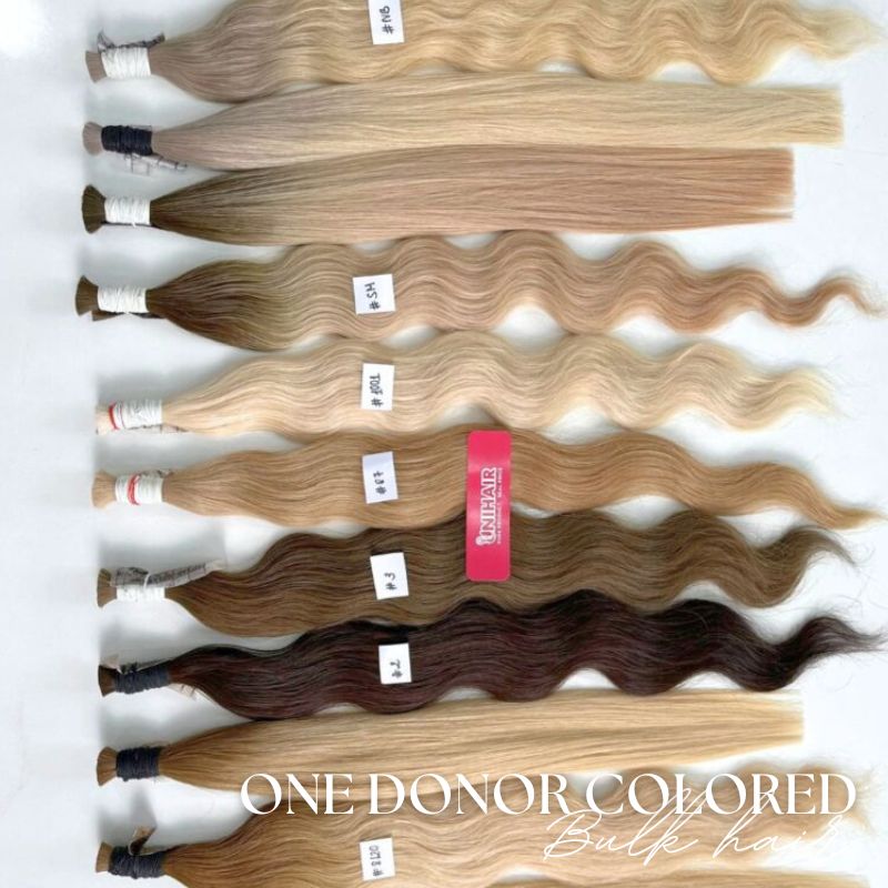 Single Donor Colored Bulk Hair